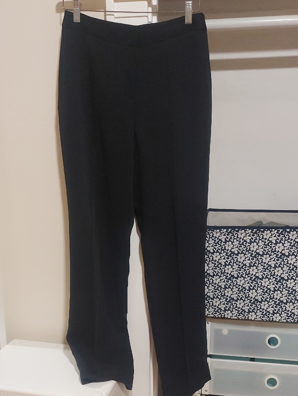 Elie Tahari Black Straight-Leg Dress Trousers